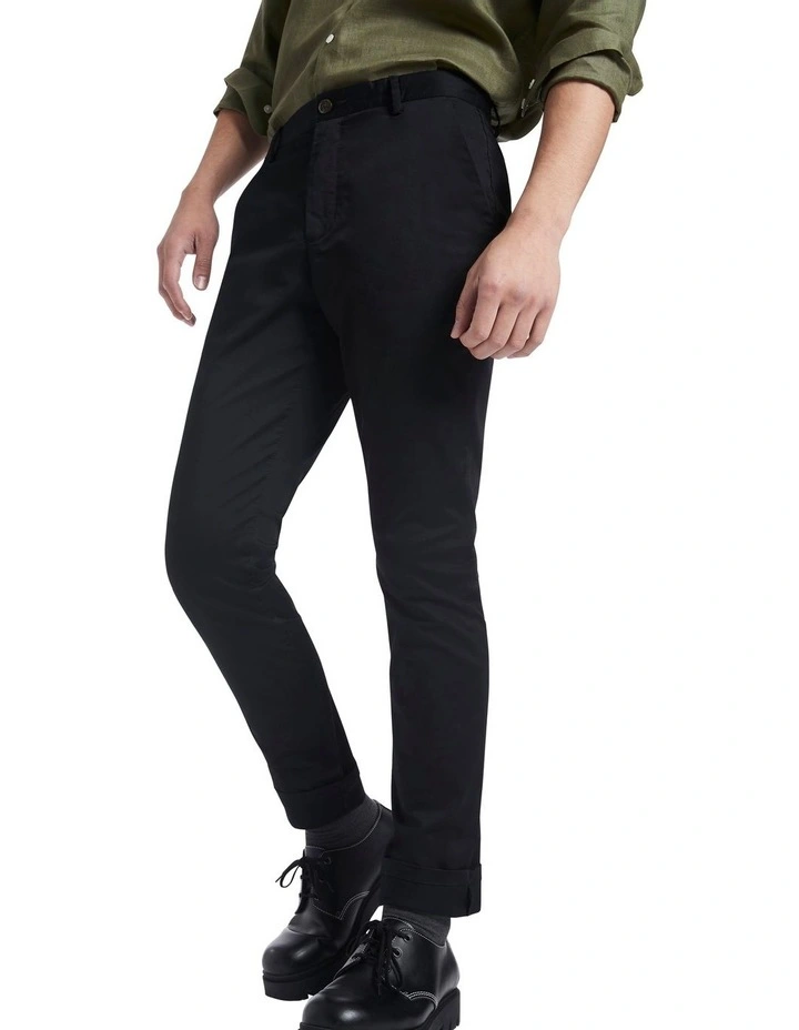 Baltic Slim Fit Chino In Black - Image 4