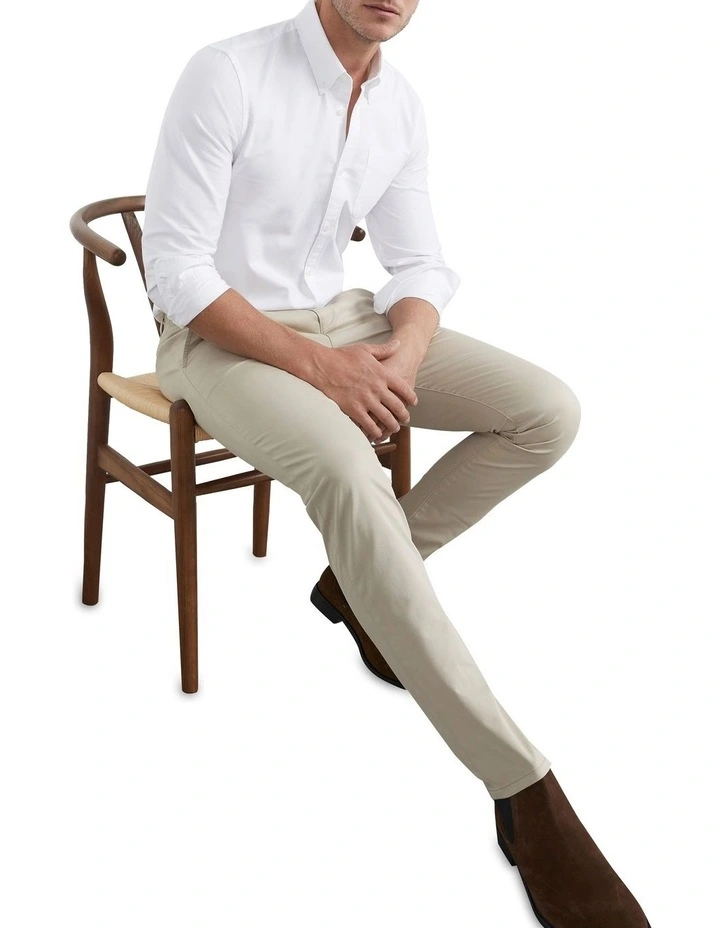 French Connection Slim Fit Chino Pant In Beige - Image 2