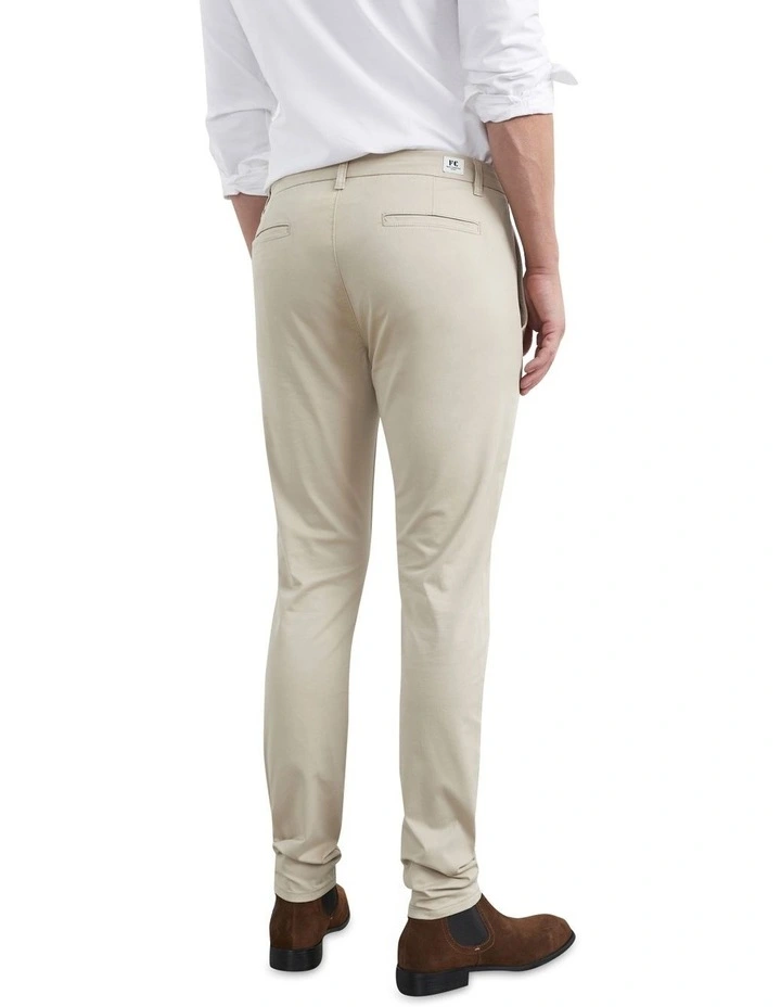 French Connection Slim Fit Chino Pant In Beige - Image 3