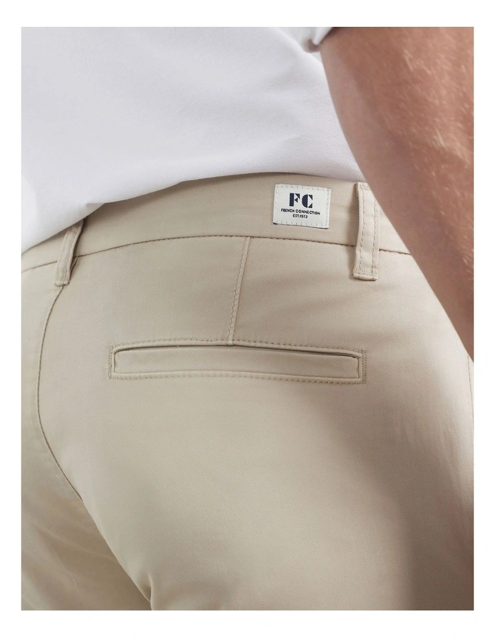 French Connection Slim Fit Chino Pant In Beige - Image 4