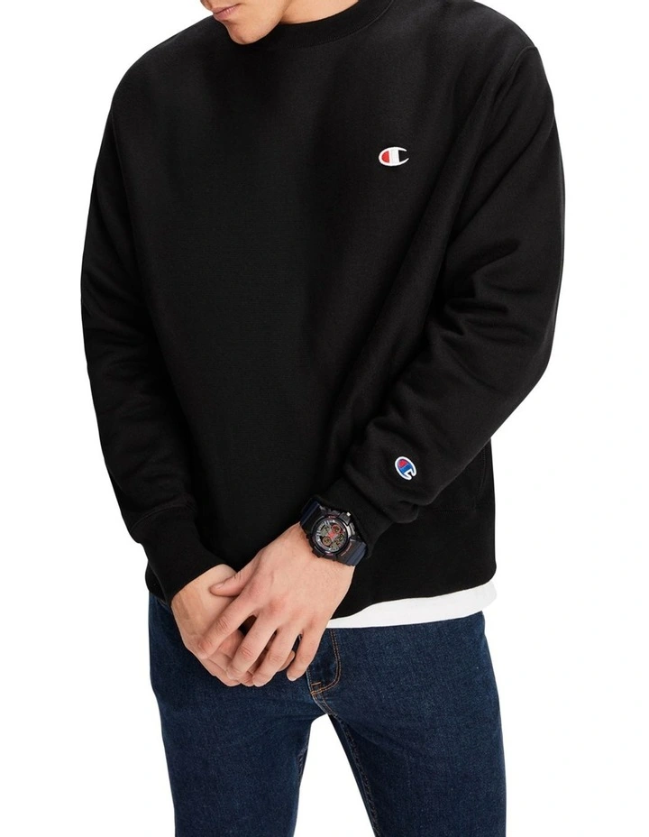 Champion Reverse Weave Crew Sweat Black