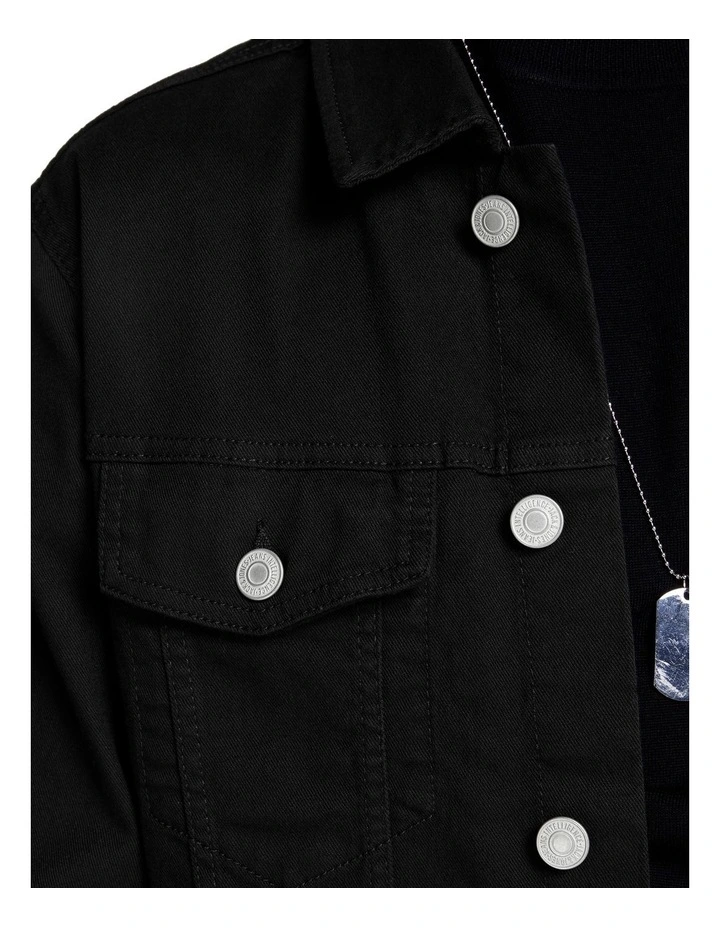 Jack & Jones Alvin Denim Trucker Jacket Black - Image 4