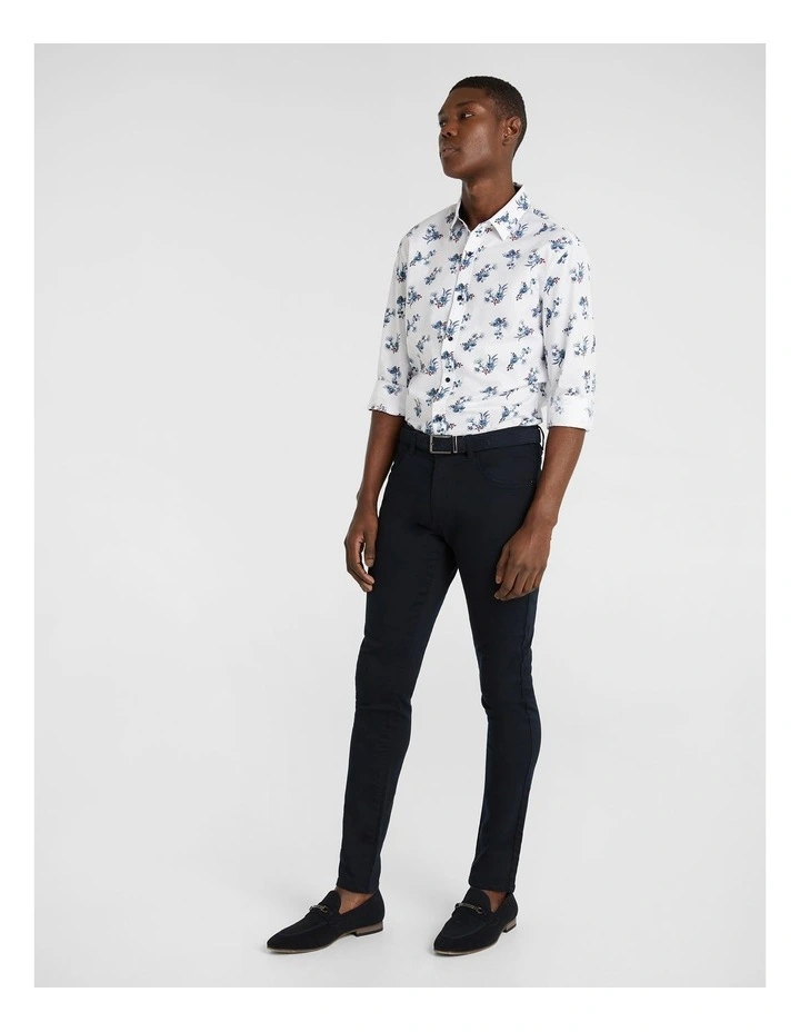 Nicol Skinny Chinos In Blue - Image 4