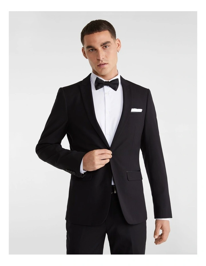 Aston Slim Fit Suit Jacket In Black - Image 4