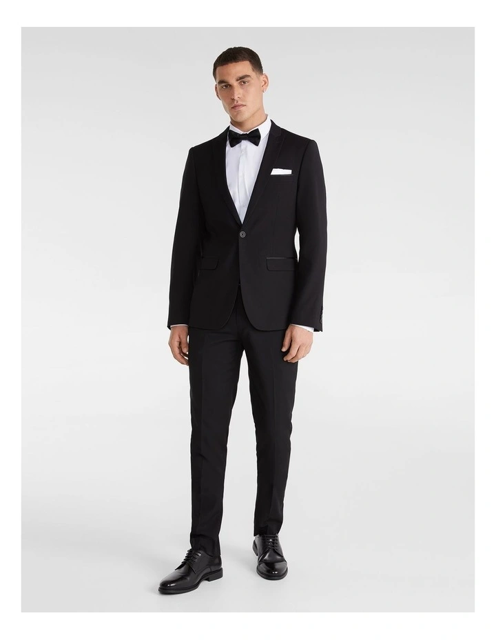 Aston Slim Fit Suit Jacket In Black - Image 5
