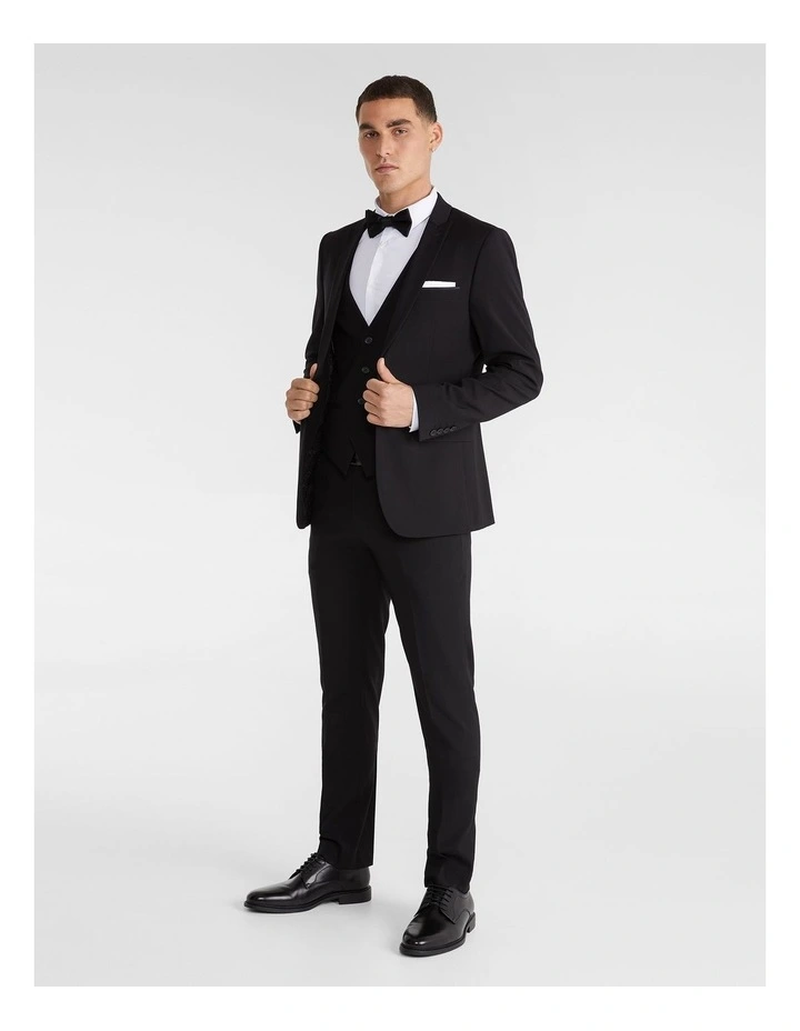 Aston Slim Fit Suit Jacket In Black - Image 6
