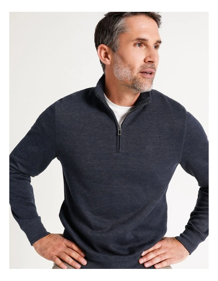 Bloomsbury Quarter Zip Sweat Navy - Image 3