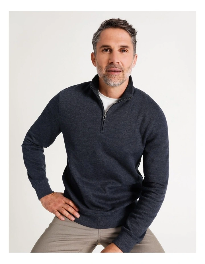 Bloomsbury Quarter Zip Sweat Navy - Image 7