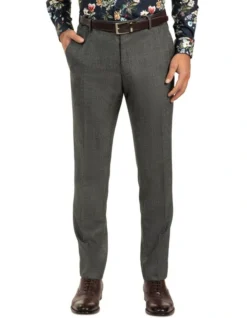 Gibson Dark Grey Slim Fit Caper Trouser FGJ611