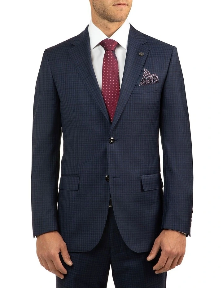 Cambridge Modern Fit Morse Blue Large Check Suit Jacket FCJ317