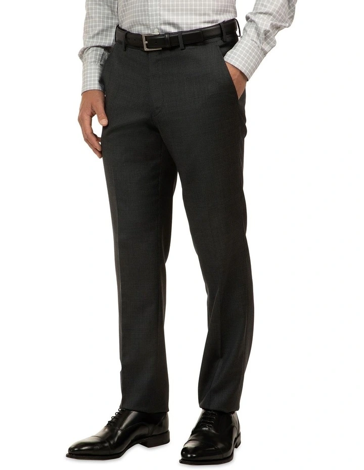 Cambridge Modern Fit Interceptor Charcoal Houndstooth Suit Trouser FCJ336 - Image 2