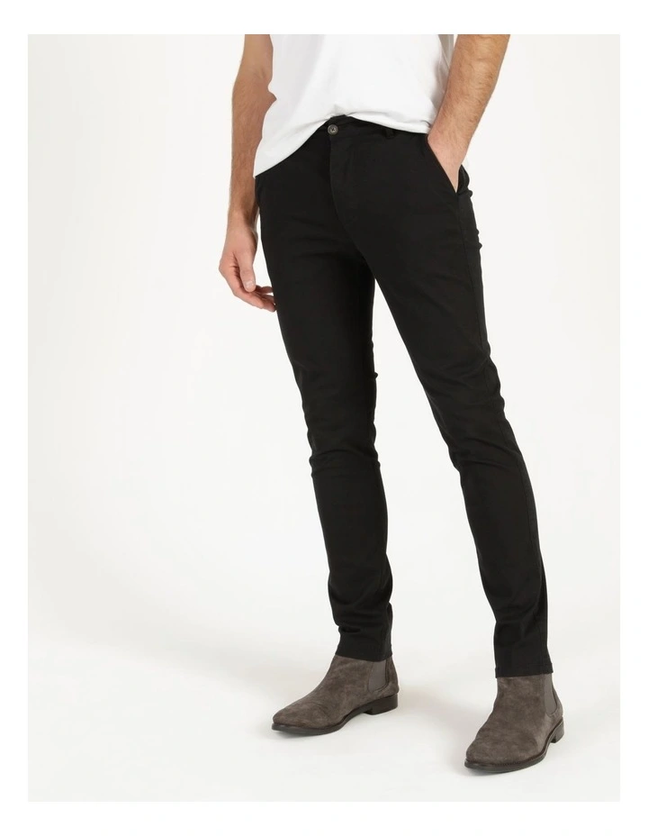 Jack Slim Tapered Chino Pant Black - Image 5