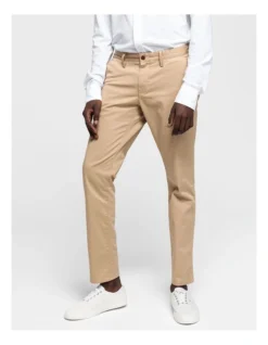 Gant Slim Twill Chino Pant In Dark Khaki
