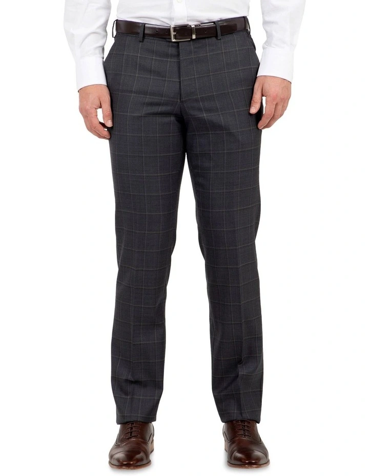 Cambridge Modern Fit Interceptor Charcoal Check Trouser FCJ340