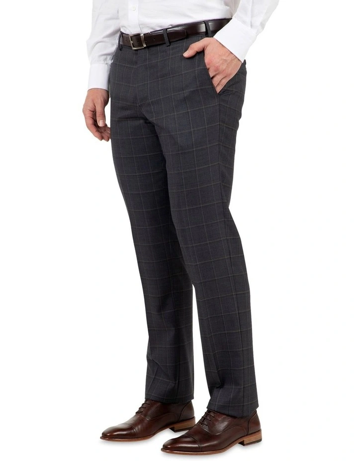 Cambridge Modern Fit Interceptor Charcoal Check Trouser FCJ340 - Image 2