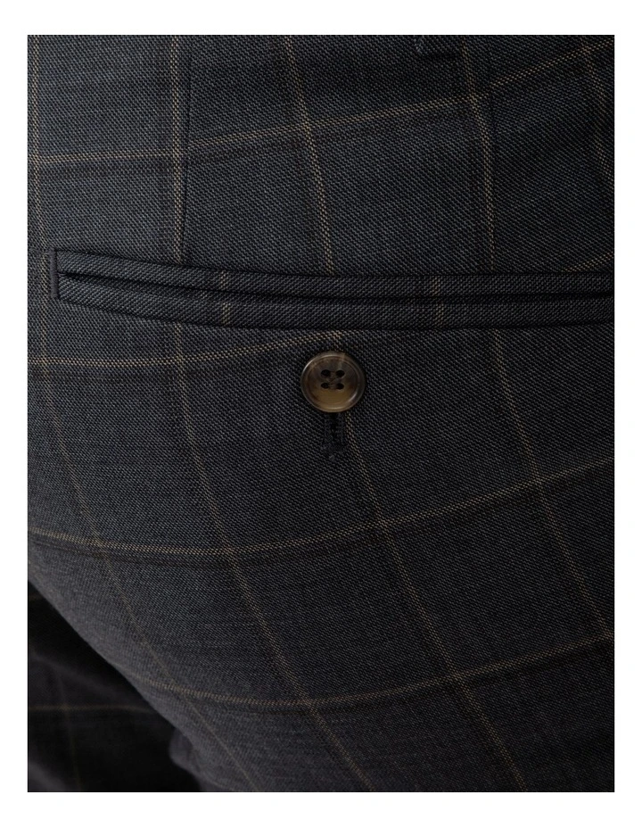 Cambridge Modern Fit Interceptor Charcoal Check Trouser FCJ340 - Image 4