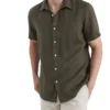 French Connection Linen Short Sleeve Regular Fit Shirt