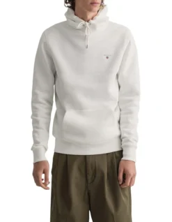Gant Original Sweat Hoodie In Eggshell