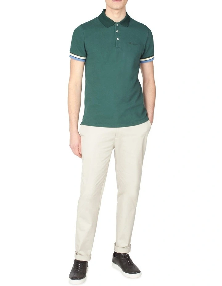 Ben Sherman Organic Cotton Slim Stretch Pants Bone - Image 5