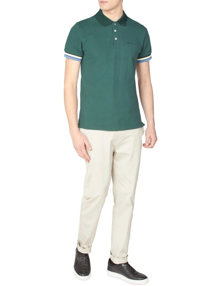 Ben Sherman Organic Cotton Slim Stretch Pants Bone - Image 6