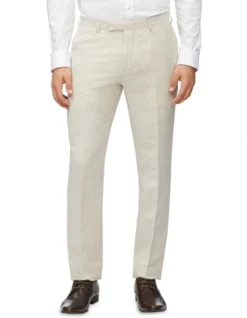 Van Heusen Linen Blend Slim Pant White
