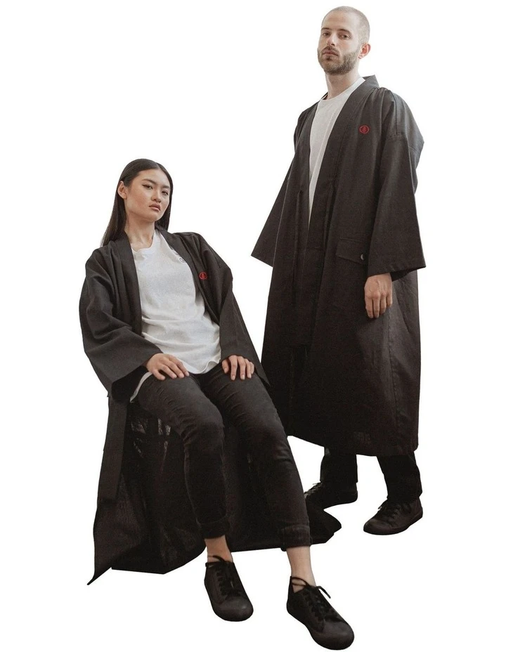 Edo Unisex Long Overcoat - Image 3