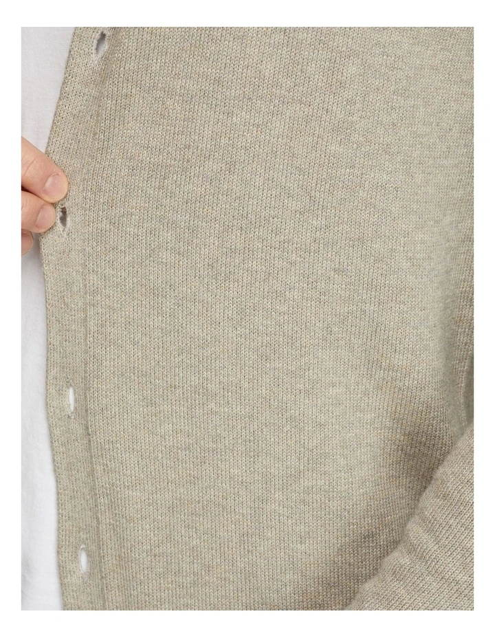 Oxford Archie Cashmere Blend Cardigan Natural - Image 6