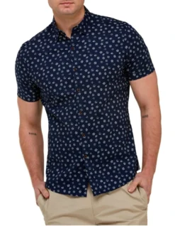 Brooksfield Flower Print Casual Shirt