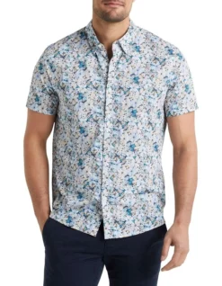 French Connection Water Colour Floral Regular Fit Shirt