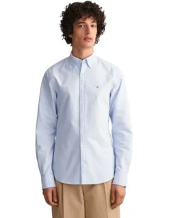 Gant The Oxford Slim Shirt In Blue