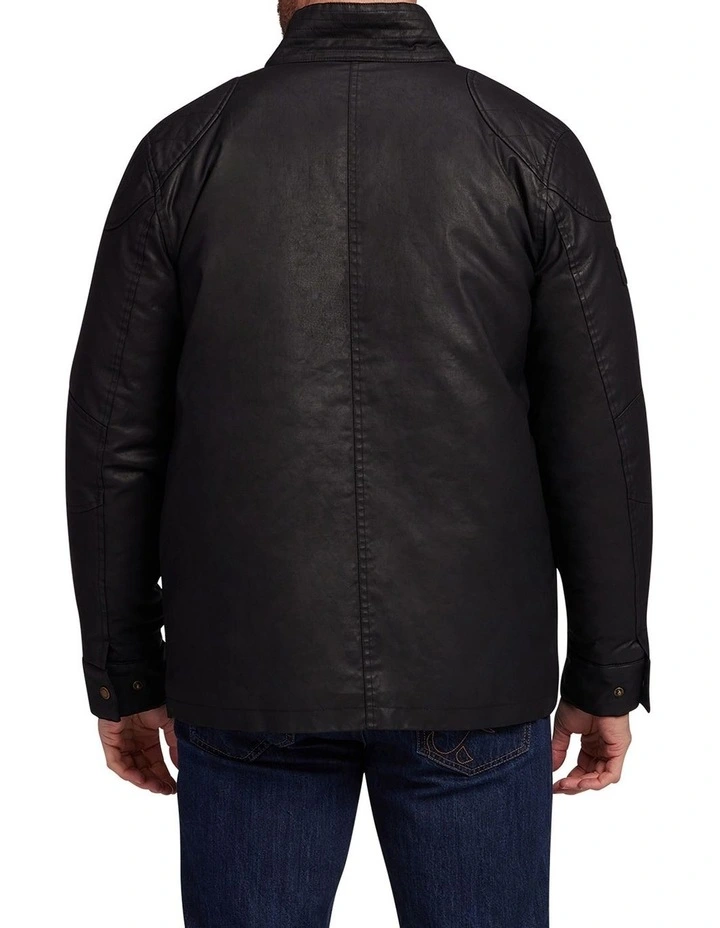 Wax Effect Jacket In Black - Image 2