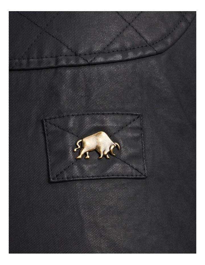 Wax Effect Jacket In Black - Image 5