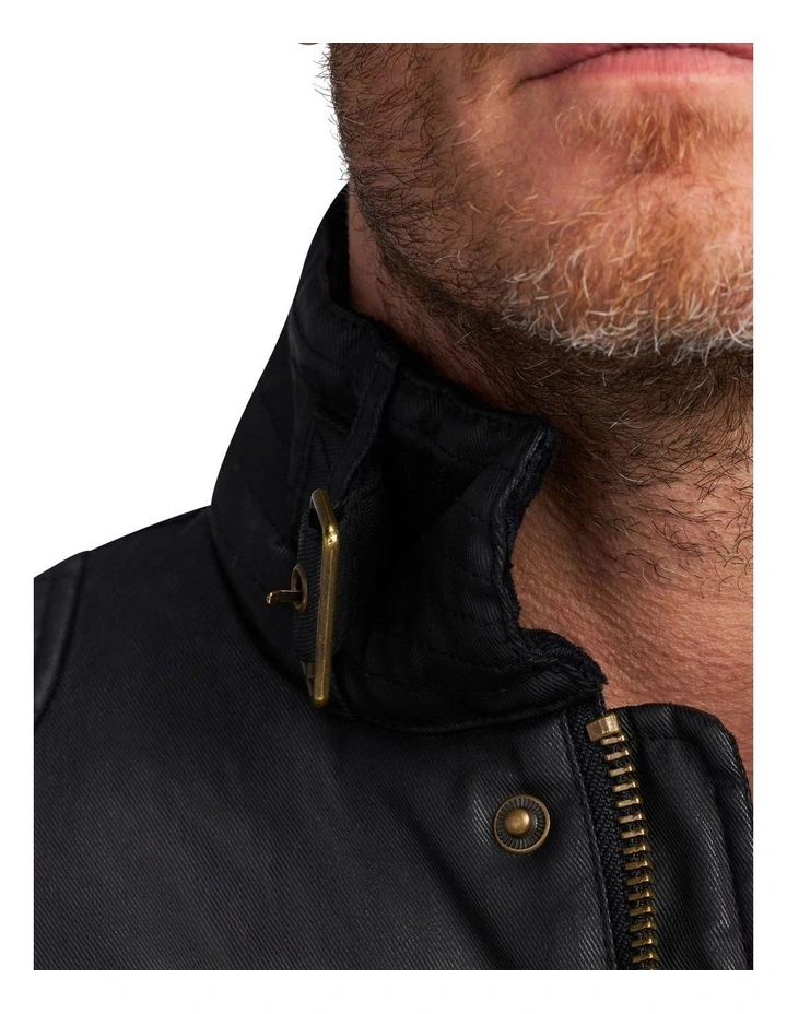 Wax Effect Jacket In Black - Image 7