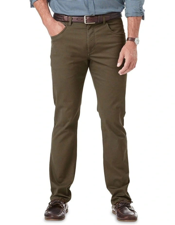 Stretch Bedford Cord In Brown