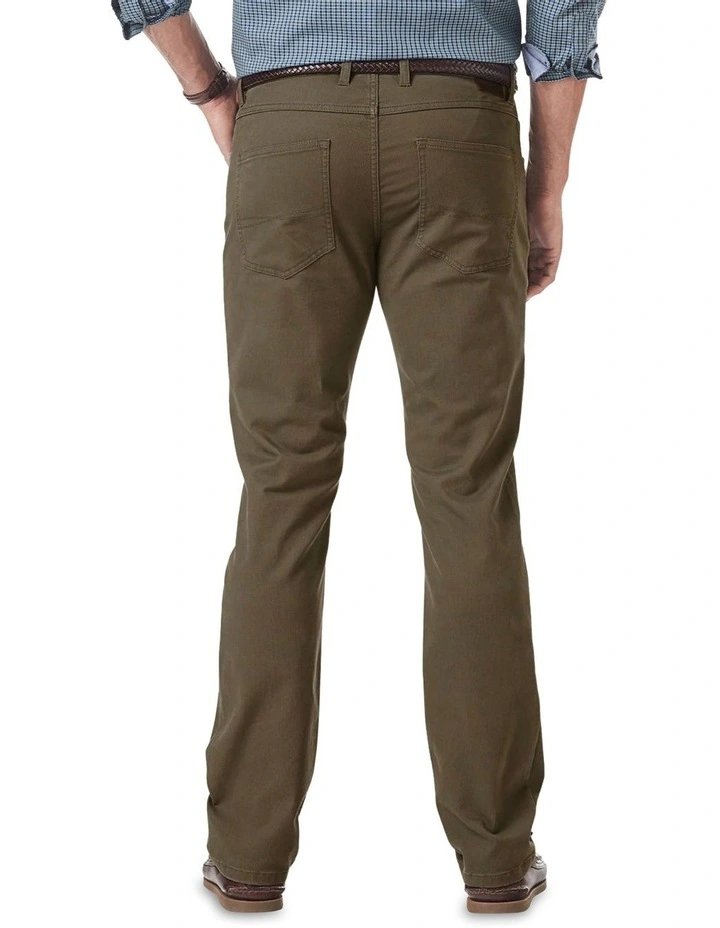 Stretch Bedford Cord In Brown - Image 2