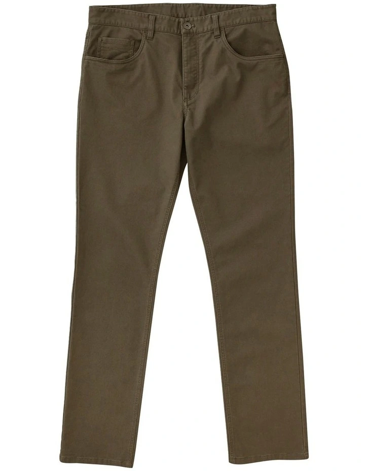 Stretch Bedford Cord In Brown - Image 4