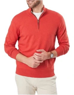 High Flex Half Zip Knit Red
