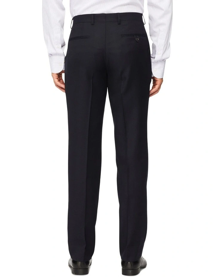Tailored Pure Wool Dobby Suit Pant Navy - Image 3