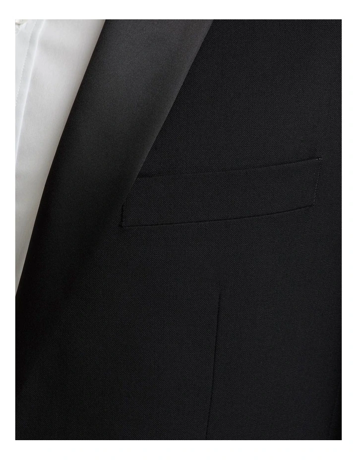 Oxford Peak Lapel Dinner Suit Jacket Black - Image 6