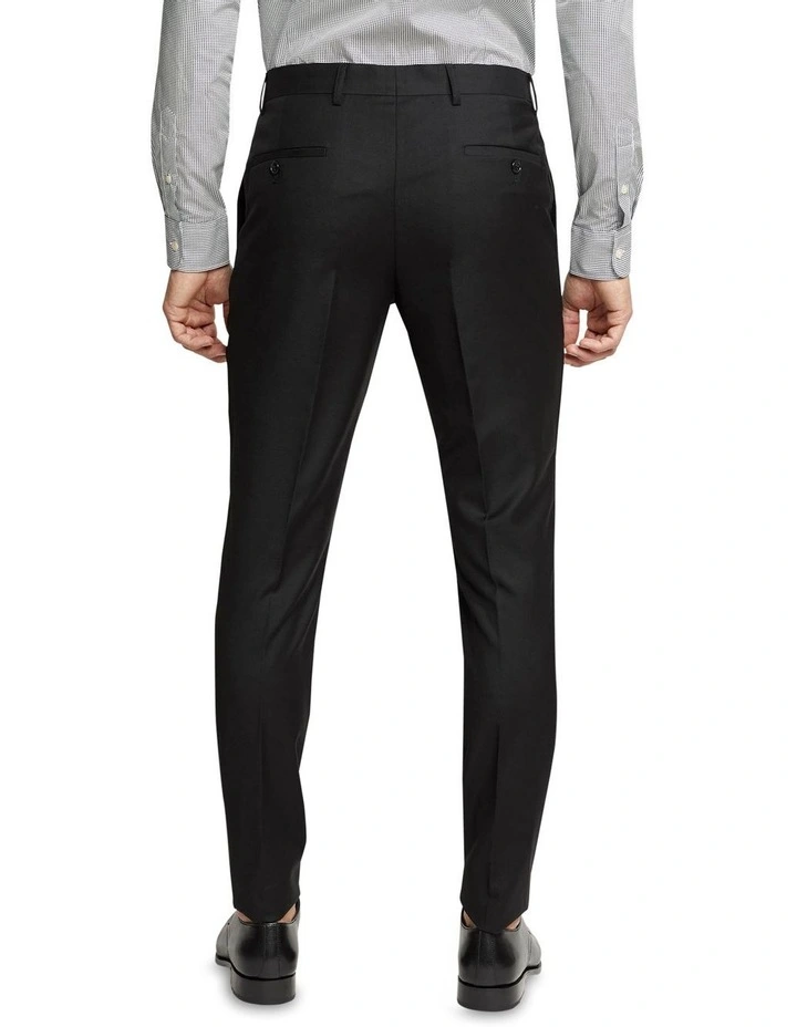 Oxford Dinner Suit Trousers With Side Tape In Black - Image 3
