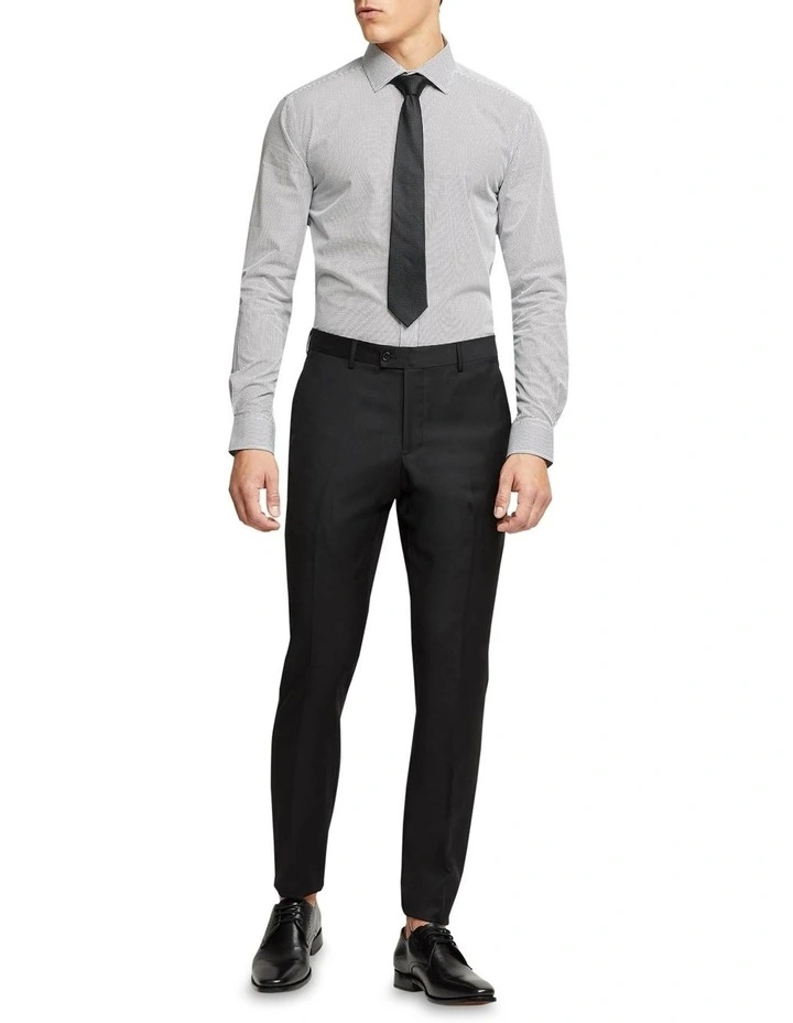 Oxford Dinner Suit Trousers With Side Tape In Black - Image 5
