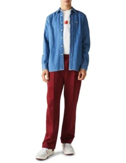 Lacoste Long Sleeve Regular Light Denim Shirt Medium