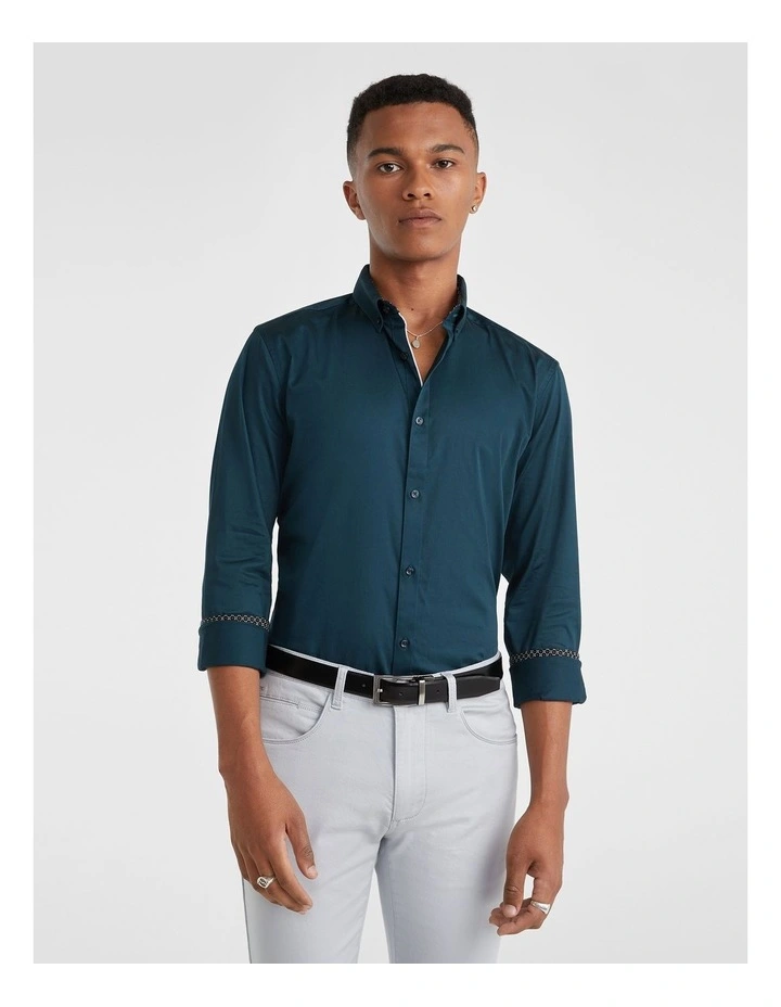 Driver Slim Shirt Teal