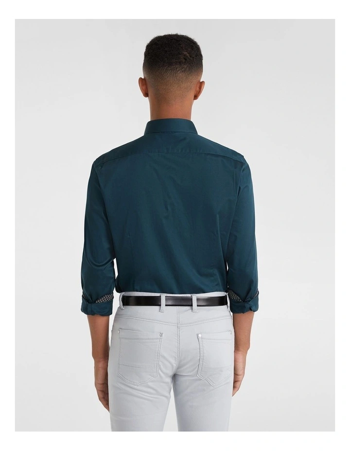 Driver Slim Shirt Teal - Image 2