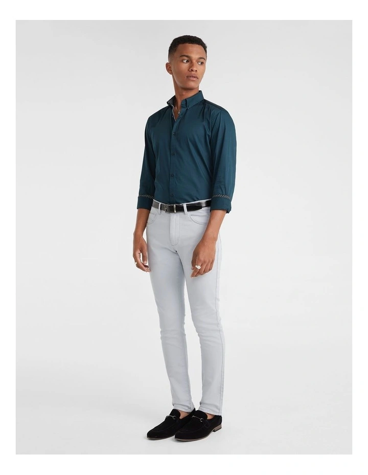 Driver Slim Shirt Teal - Image 4