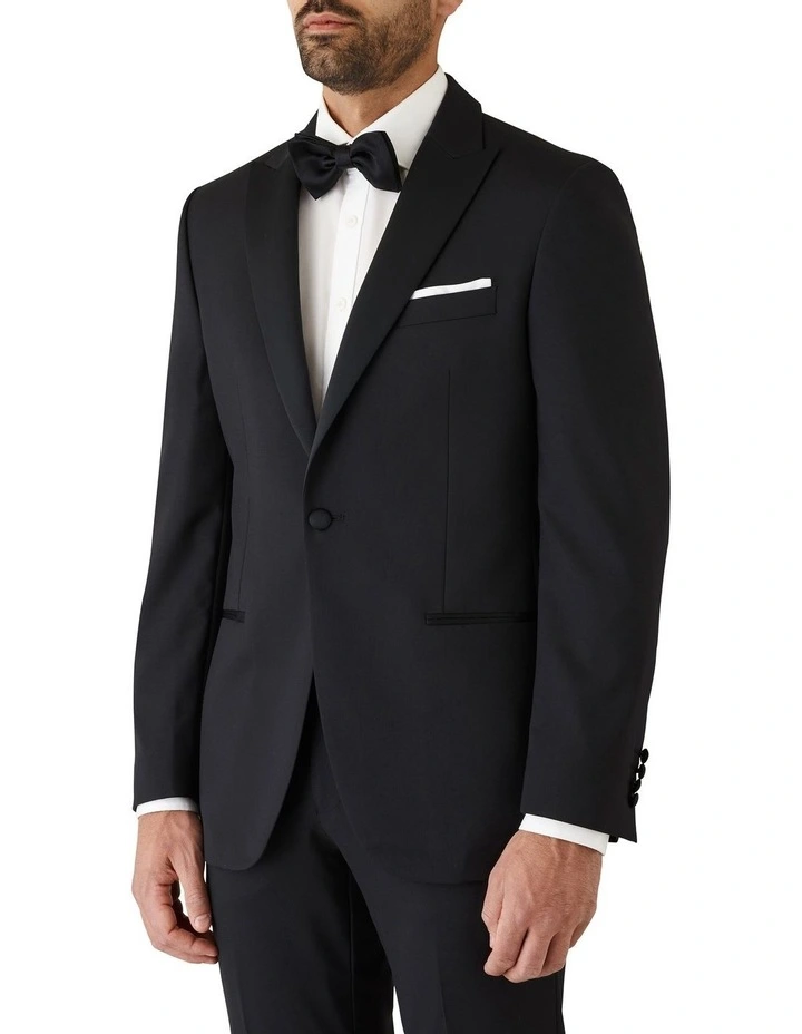 Cambridge Modern Fit Pickford Tuxedo Jacket Black - Image 3