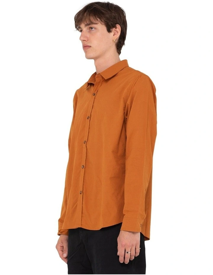 Rusty Work Horse Long Sleeve Shirt Orange - Image 3