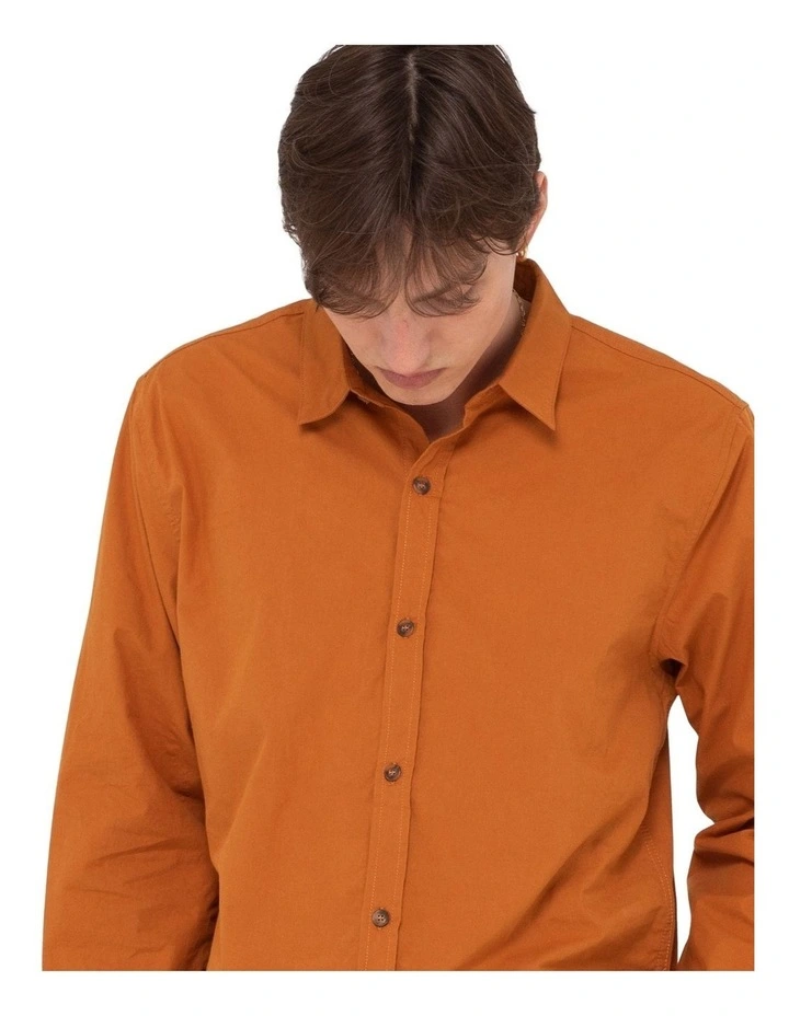 Rusty Work Horse Long Sleeve Shirt Orange - Image 4