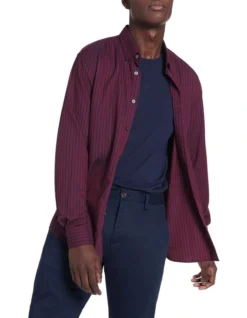 Harry Regular Long Sleeve Shirt In Merlot