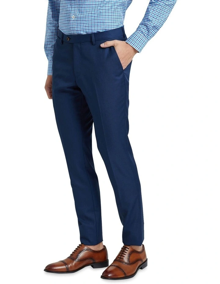 Oxford Auden Wool Rich Suit Trousers In Blue - Image 2